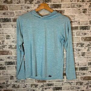 Patagonia Capilene Cool Daily Hoody Light Blue Heather 45315 XS Mens Sun Shirt
